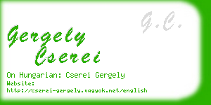 gergely cserei business card